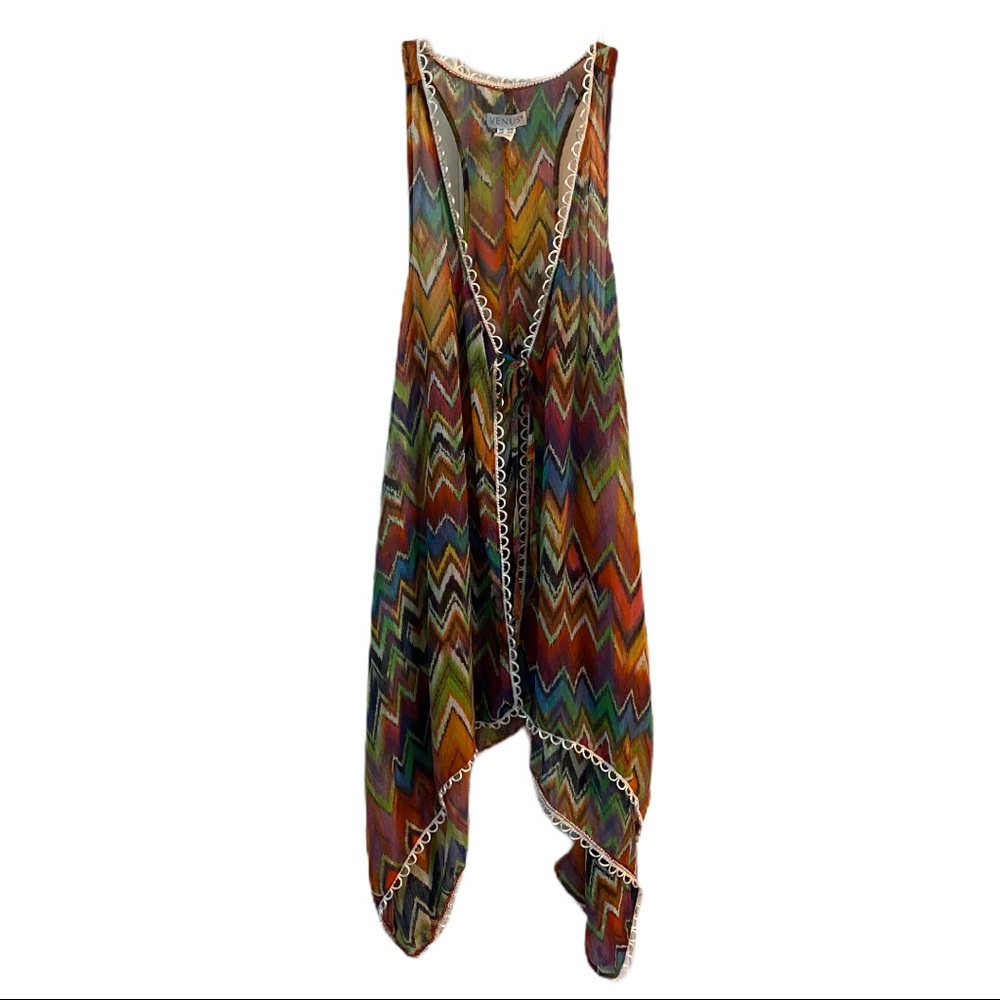 VENUS Tie Dyed Chevron Kimono Summer Coverup